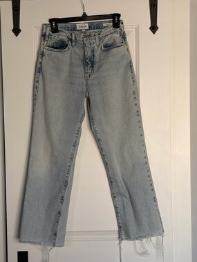 Frame Denim Light Blue Straight-Leg Jeans